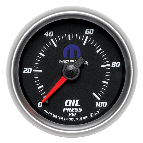 Autometer Mopar 2-1/16in Mechanical 100PSI Oil Pressure Gauge - 880014