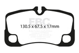 EBC 09-12 Porsche 911 (997) (Cast Iron Rotor only) 3.6 Carrera 2 Yellowstuff Rear Brake Pads - DP41930R