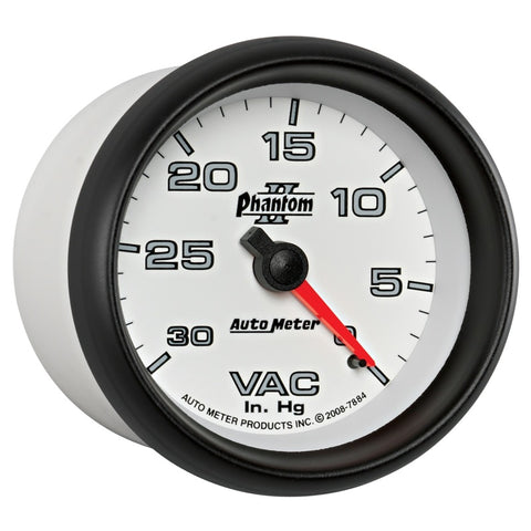 AutoMeter Gauge Vacuum 2-5/8in. 30Inhg Mechanical Phantom II - 7884