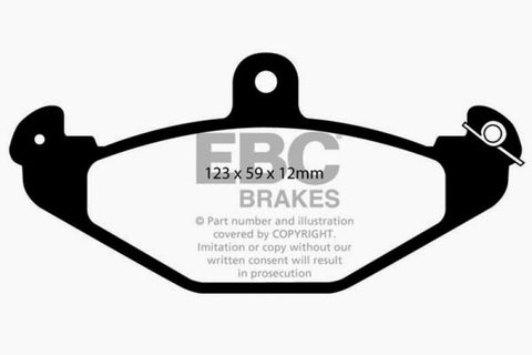 EBC 08+ Lotus 2-Eleven 1.8 Supercharged Ultimax2 Rear Brake Pads - UD491