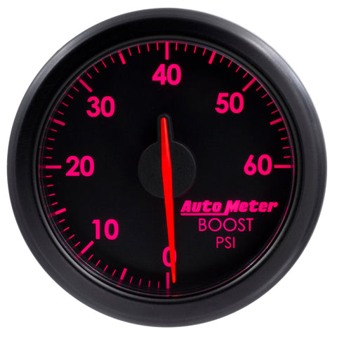 Autometer Airdrive 2-1/6in Boost Gauge 0-60 PSI - Black - 9160-T
