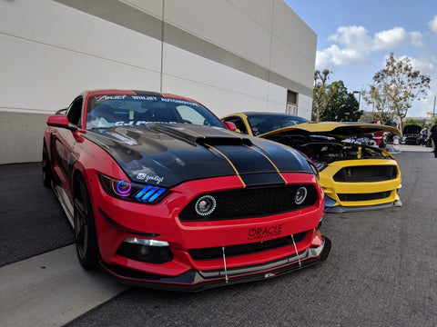 Oracle 15-17 Ford Mustang V6/GT/Shelby Dynamic DRL w/ Halo Kit - ColorSHIFT - Dynamic - 1335-332