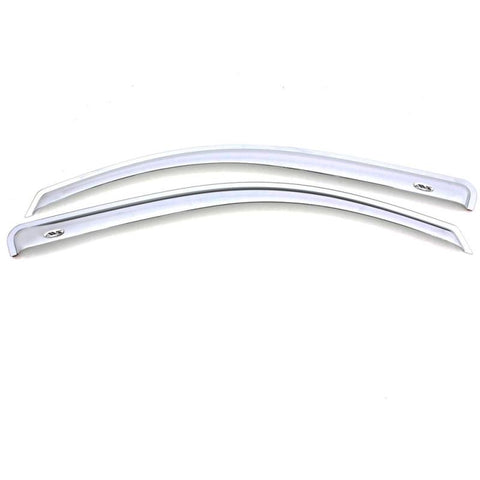 AVS 14-18 Chevy Silverado 1500 Standard Cab Outside Mount Front Window Ventvisor 2pc - Chrome - 682301