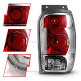 ANZO 1998-2001 Ford Explorer Taillights Chrome - 211082