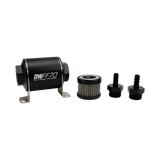 DeatschWerks Stainless Steel 5/16in 10 Micron Universal Inline Fuel Filter Housing Kit (70mm) - 8-03-070-010K-516