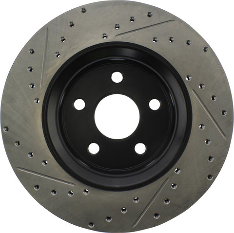 StopTech 11-12 Dodge Durango Sport Drilled & Slotted Front Driver-Side Brake Rotor - 127.58008L