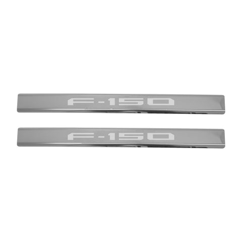 Putco 15-20 Ford F-150 - Regular Cab & SuperCab w/ F-150 Etching - 4pcs SS Door Sills - 95145FD