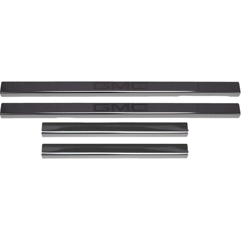 Putco 14-18 GMC Sierra LD - Double Cab w/ GMC Etching (8pcs) Black Platinum Door Sills - 95172BPGM-2