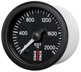 Autometer Stack 52mm 0-2000 Deg F Pro Stepper Motor Exhaust Gas Temp Gauge - Black - ST3314