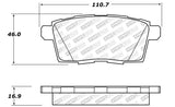 StopTech 07-15 Mazda CX-5/CX-7/CX-9 Street Brake Pads w/Hardware - Rear - 305.12590