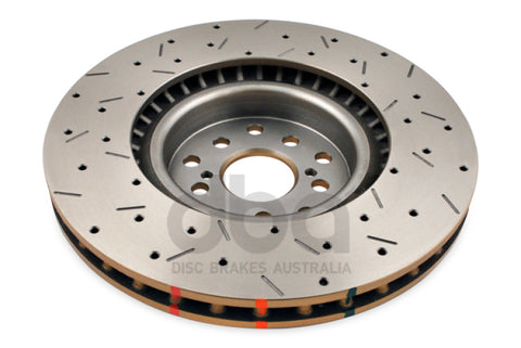 DBA 04-12 Subaru STi/2017 BRZ w/Perf. Pkg. 10 Stud Hole Front Drilled & Slotted 4000 Series Rotor - DBA4654XS-10