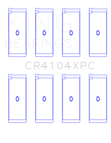 King Engine Bearings Audi/VW 83-03 1.6L/1.8L/2.0L Performance Coated Rod Bearing Set - CR4104XPC
