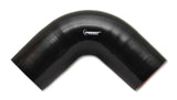 Vibrant 4 Ply Reinforced Silicone Elbow Connector - 1.5in I.D. - 90 deg. Elbow (BLACK) - 2749