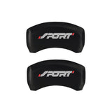 MGP 4 Caliper Covers Engraved Front & Rear No bolts/Sport Red finish silver ch - 10229SSP1RD