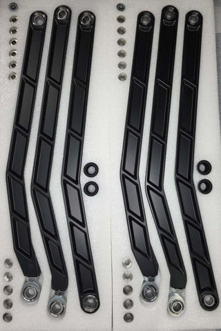 Elektric Offroad 2017+ Can Am Maverick X3 Volt Billet Radius Rods Anodized Black RS 72In Model Only - SUS210001-B