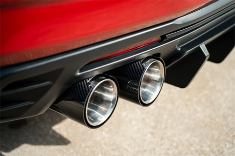 Corsa 2016-2024 Chevrolet Camaro SS / ZL1 Valved Axle-Back Exhaust w/ Carbon Fiber Quad Tips - 21789CF