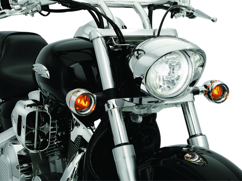 Kuryakyn Deep Dish Bezels With Smoke Lenses Red Light - 2270