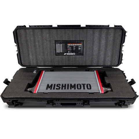 Mishimoto Universal Carbon Fiber Intercooler - Matte Tanks - 450mm Gold Core - S-Flow - C V-Band - MMINT-UCF-M4G-S-C