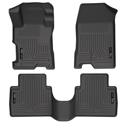 Husky Liners 08-12 Honda Accord (4DR) WeatherBeater Combo Black Floor Liners (One Piece for 2nd Row) - 98401