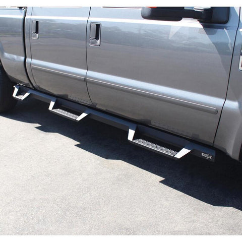 Westin 99-16 Ford F-250/350/450/550 CC (6.75ft Bed) HDX Drop Whl to Whl Nerf Step Bars - Text Blk - 56-534015