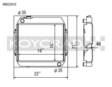 Koyo 68-72 Nissan Skyline L20 I6 MT (KGC10) Radiator (SK-C13 Required) - HH023610