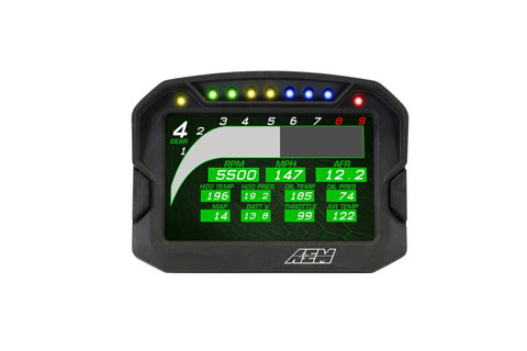 AEM CD-5LG Carbon Logging Digital Dash Display w/ Internal 10Hz GPS & Antenna - 30-5603