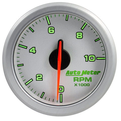 Autometer Airdrive 2-1/6in Tachometer Gauge 0-10K RMP - Silver - 9197-UL