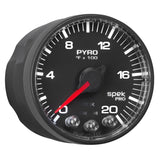 Autometer Spek-Pro 52.4mm 0-2000F Digital Stepper Motor Pyrometer Gauge - P310328