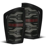 AlphaRex 16-21 Toyota Tacoma LUXX LED Taillights Blk w/Activ Light/Seq Signal - 680090