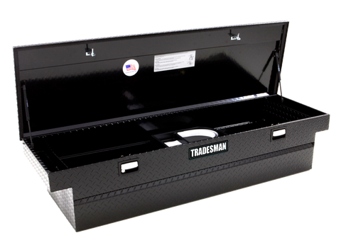 Tradesman Aluminum Single Lid Cross Bed Truck Tool Box (63in.) - Black - 79304