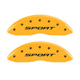 MGP 4 Caliper Covers Engraved Front & Rear 2015/Sport Yellow Finish Black Char 2017 Ford Fusion - 10244SSPTYL