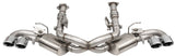 Corsa 2020 Corvette C8 3in Valved Cat-Back 4.5in Pol Quad Tips Fits Factory Perf Exhaust Deletes AFM - 21103
