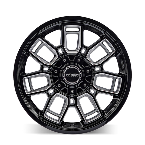 Mayhem 8118 Ordinance 20x9 / 5x127/139.7 BP / 87.1mm Hub Gloss Black Wheel w/ Milled Spokes - 8118-2952BM