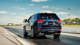 Corsa 2018-2021 Jeep Grand Cherokee TrackHawk 6.2L Xtreme Cat-Back Dual Rear Exit w/4.5in Black Tips - 21052BLK