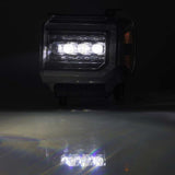 AlphaRex 14-18 GMC Sierra NOVA LED Proj Headlights Plank Style Black w/Activ Light/Seq Signal/DRL - 880617