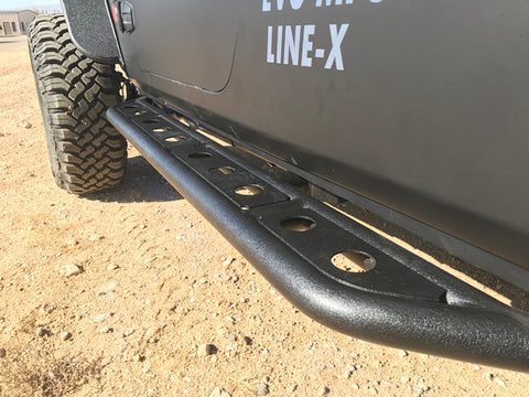 Fishbone Offroad 07-18 Jeep Wrangler JK 4 Door Steel Side Steps - Black Textured Powdercoat - FB23070