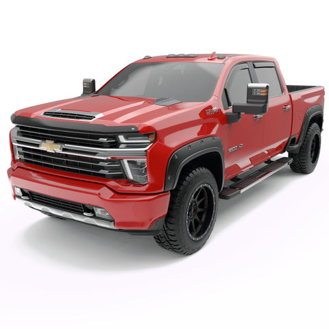 EGR 2019 Chevy 1500 Crew Cab In-Channel Window Visors - Dark Smoke - 571651