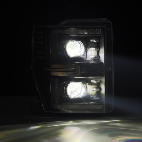 AlphaRex 08-10 Ford F250-550 LUXX-Series LED Projector Headlights Black w/Activ Light/Seq Signal - 880312