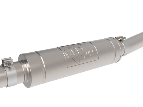 aFe Rebel Series 3in 304 Stainless Middle-Side Exit System Polished Toyota Hilux 15-26 L4-2.4/2.8L - 49-36089-P