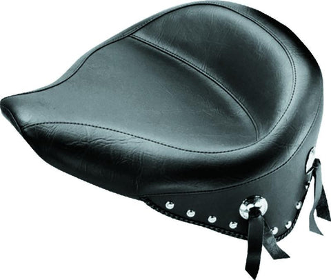 Mustang 00-15 Harley Softail Standard Rear Tire Wide Touring Solo Seat w/Studs - Black - 76179
