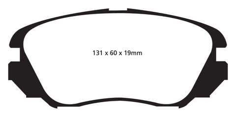 EBC 10+ Buick Allure (Canada) 3.0 Yellowstuff Front Brake Pads - DP42013R