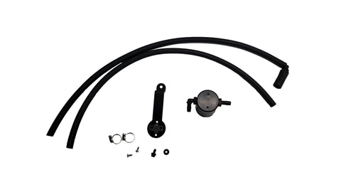 J&amp;L 18-24 Toyota Camry 3.5L V6 Oil Separator 3.0 Passenger Side - Black Anodized - 3116P-B