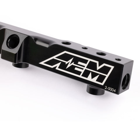AEM 90-93 Accord DX/LX/SE/EX & 92-01 Prelude S/Si/Si VTEC Black Fuel Rail - 25-104BK