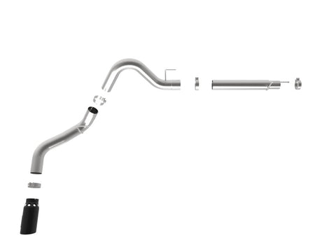 aFe 2021 Ford F-150 V6-3.0L (td) Large Bore 409 SS DPF-Back Exhaust System - 49-43143-B