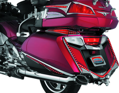 Kuryakyn L.E.D. Rear Fender Tip 12-17 GL1800 Chrome Red Lens - 3236