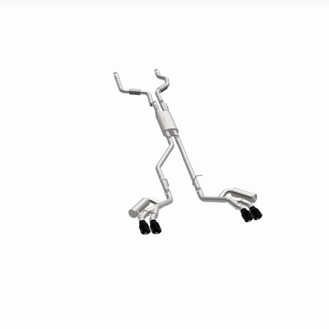 MagnaFlow 20-21 Ford Explorer 3.0L V6 Dual Exit Quad Black Chrome Tip Street Series Cat-Back Exhaust - 19515