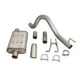 JBA 87-96 Jeep Wrangler YJ 2.5L/4.0L/4.2L 304SS Single Rear Exit Cat-Back Exhaust - 30-1502