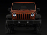 Raxiom07-18 Jeep Wrangler JK LED Halo Projector Headlights- Chrome Housing (Clear Lens) - J121872