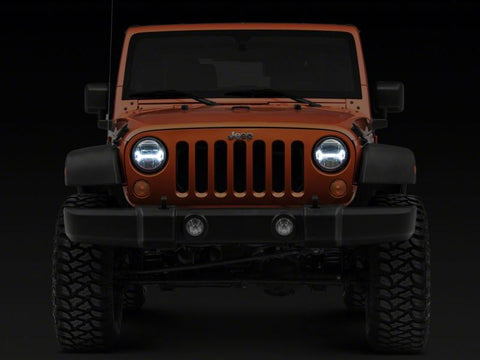 Raxiom07-18 Jeep Wrangler JK LED Halo Projector Headlights- Chrome Housing (Clear Lens) - J121872