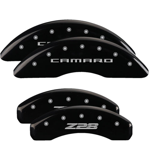 MGP 4 Caliper Covers Engraved Front & Rear MGP Yellow Finish Black Char 2002 Dodge Viper - 12203SMGPYL